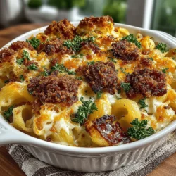 Creating a rich and creamy cheese sauce is a key component of the Cheesy Bacon Macaroni Bake that distinguishes it from other pasta dishes. The foundation of this sauce is the roux, which is made from equal parts flour and butter. This mixture thickens the sauce and ensures a smooth consistency, which is crucial to avoid any lumps that could detract from the overall experience.