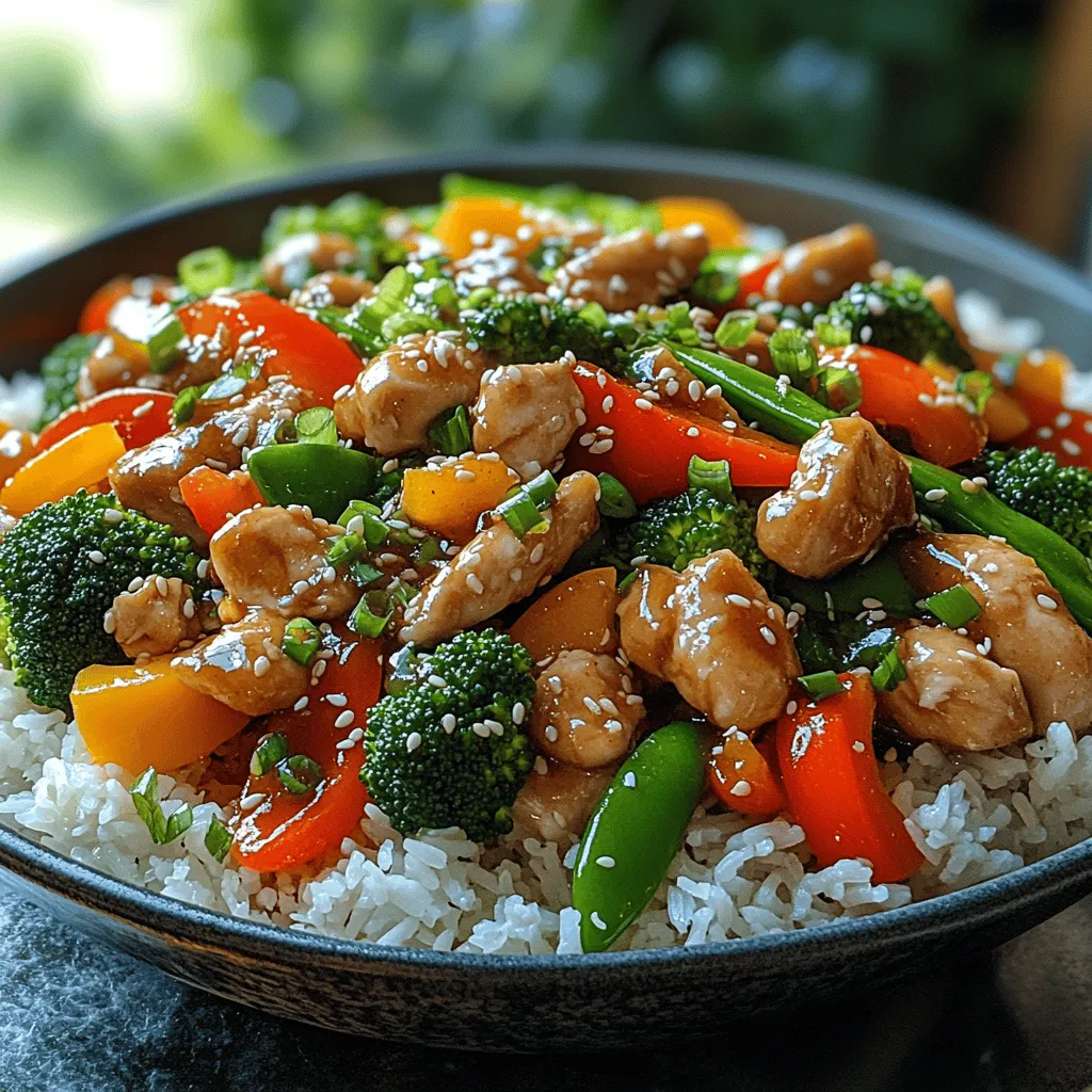 Stir-fry dishes have long been celebrated for their vibrant colors, quick cooking times, and the delightful combination of flavors they can deliver in a single bowl. The Colorful Crunch Chicken Stir-Fry embodies all these characteristics, making it not only a delicious meal but also an appealing one. With tender pieces of chicken, a rainbow of fresh vegetables, and a savory sauce, this dish is as nutritious as it is enjoyable.