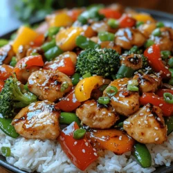 Stir-fry dishes have long been celebrated for their vibrant colors, quick cooking times, and the delightful combination of flavors they can deliver in a single bowl. The Colorful Crunch Chicken Stir-Fry embodies all these characteristics, making it not only a delicious meal but also an appealing one. With tender pieces of chicken, a rainbow of fresh vegetables, and a savory sauce, this dish is as nutritious as it is enjoyable.