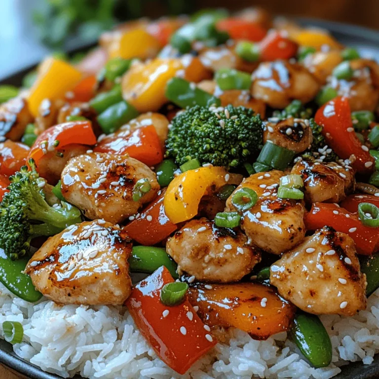 Stir-fry dishes have long been celebrated for their vibrant colors, quick cooking times, and the delightful combination of flavors they can deliver in a single bowl. The Colorful Crunch Chicken Stir-Fry embodies all these characteristics, making it not only a delicious meal but also an appealing one. With tender pieces of chicken, a rainbow of fresh vegetables, and a savory sauce, this dish is as nutritious as it is enjoyable.