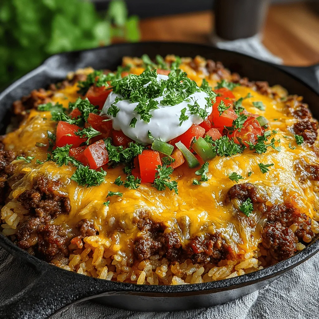 If you're in search of a comforting, family-friendly meal that ticks all the boxes for taste, ease of preparation, and minimal cleanup, look no further than Cheesy Beef & Rice Delight. This dish combines the heartiness of ground beef with the satisfying texture of rice, all enveloped in a creamy, cheesy layer that makes every bite a delight. As busy weeknights often leave little time for elaborate cooking, this recipe is a lifesaver, allowing you to whip up a delicious dinner in no time.