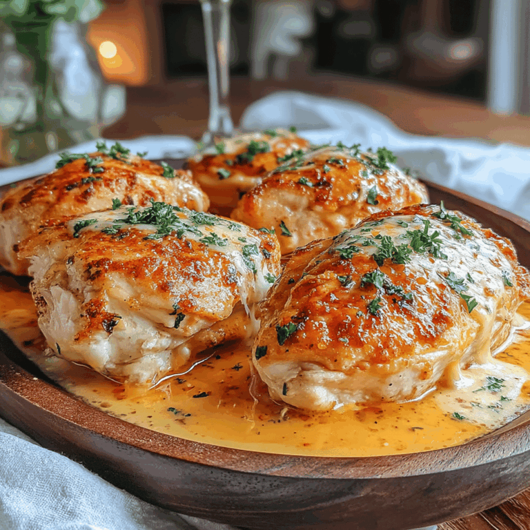Welcome to your new favorite weeknight dinner—Creamy Garlic Butter Chicken Skillet! When life gets busy, and time feels short, this quick and flavorful dish steps up to the plate. Imagine tender chicken breasts seared to golden perfection, then enveloped in a luscious garlic butter sauce that will have your taste buds dancing.